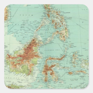 Malay Archipelago 2 Fyrkantigt Klistermärke