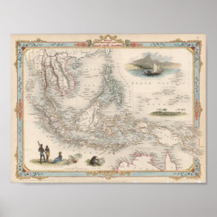 Malay Archipelago eller Öster India Islands Poster