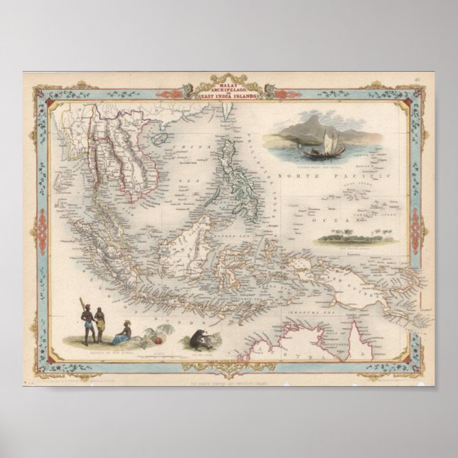 Malay Archipelago eller Öster India Islands Poster (Framsidan)
