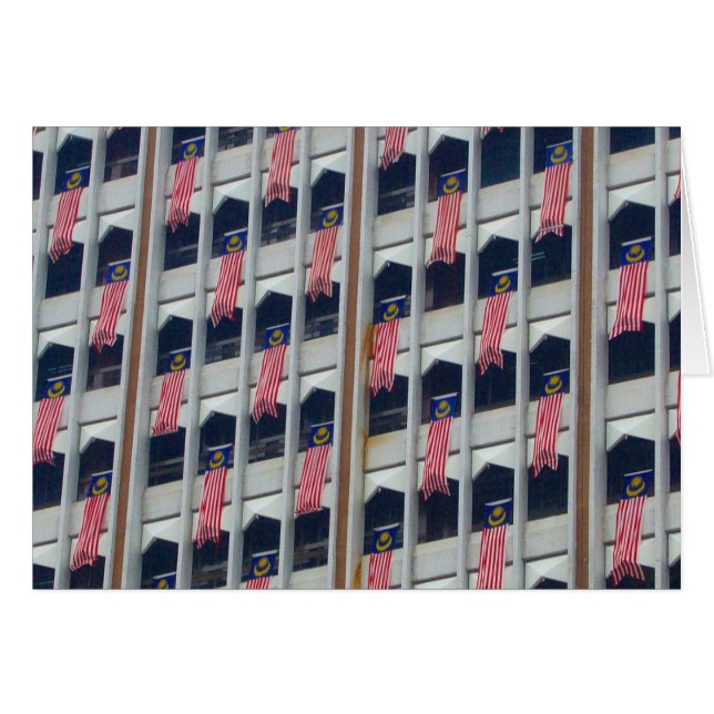 malay flaggor hälsningskort (Framsidan Horizontal)