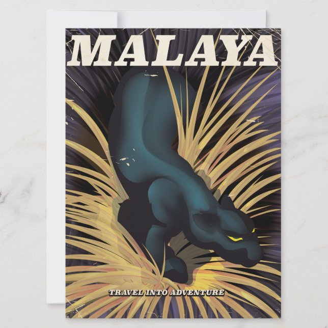 Malaya Vintage resor poster. (Framsida)
