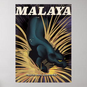 Malaya vintage resoraffisch poster