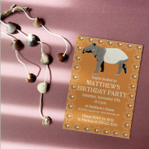 Malayan Tapir Anpassningsbar Födelsedagsfest