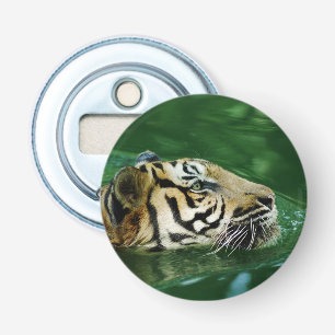 Malayan Tiger Swimming Headshot Flasköppnare