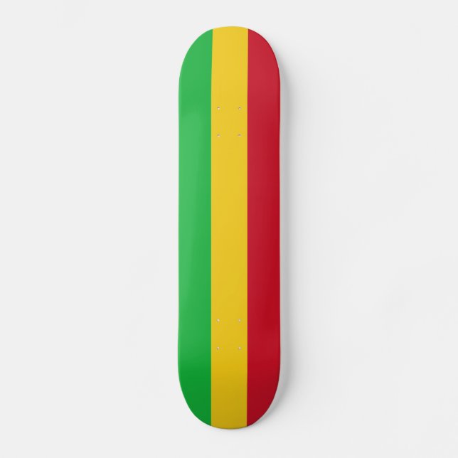 Malays flagga mini skateboard bräda 18,5 cm (Framsida)