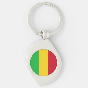 Malays flagga swirl silverfärgad nyckelring