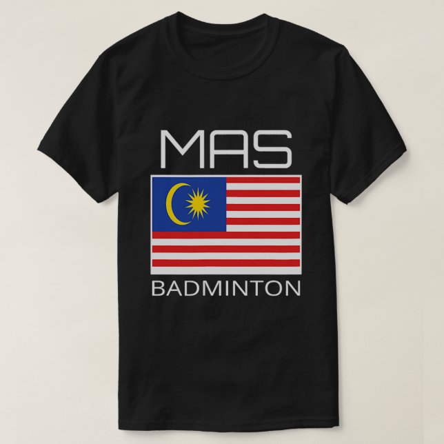 Malaysia Badminton Team Malaysian Idrottsman MAS F T Shirt (Design framsida)