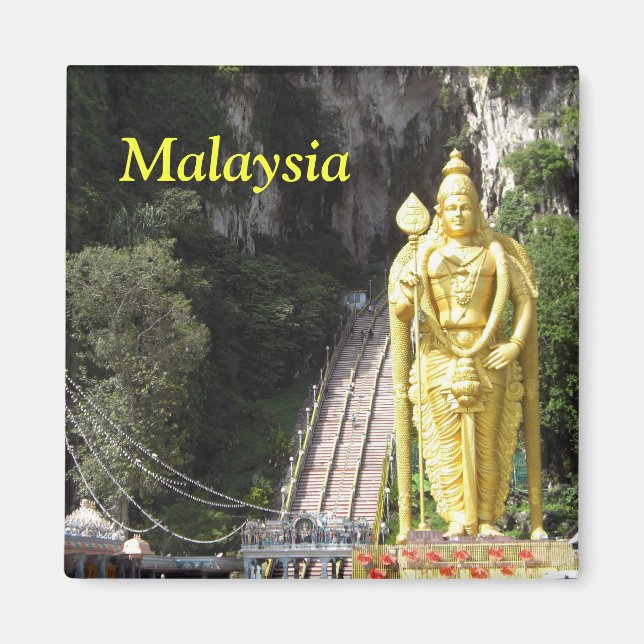 Malaysia Batu Caves Statue Magnet (Framsidan)