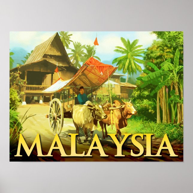 Malaysia - Bullock Cart Poster (Framsidan)