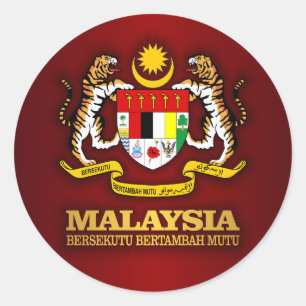 Malaysia COA Runt Klistermärke