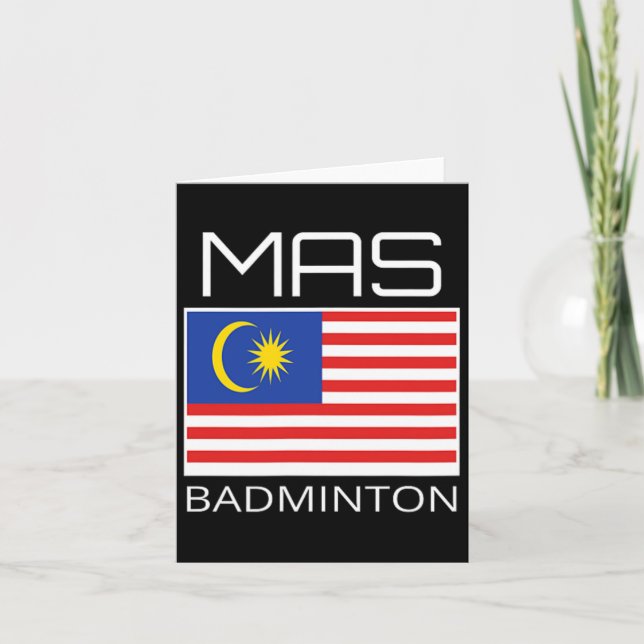 Malaysia Dminton Team Malaysian Idrottsman Mas Fla Kort (Framsida)
