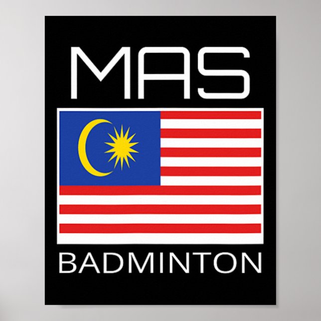 Malaysia Dminton Team Malaysian Idrottsman Mas Fla Poster (Framsidan)