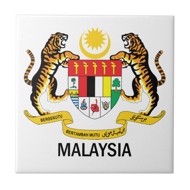 MALAYSIA - emblem/flagga/symbol/vapensköld Kakelplatta (Framsidan)