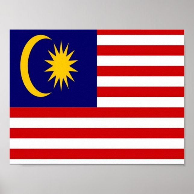 Malaysia - Flag - Poster (Framsidan)