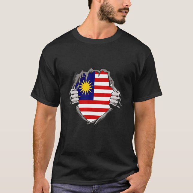 Malaysia Flag T Shirt (Framsida)