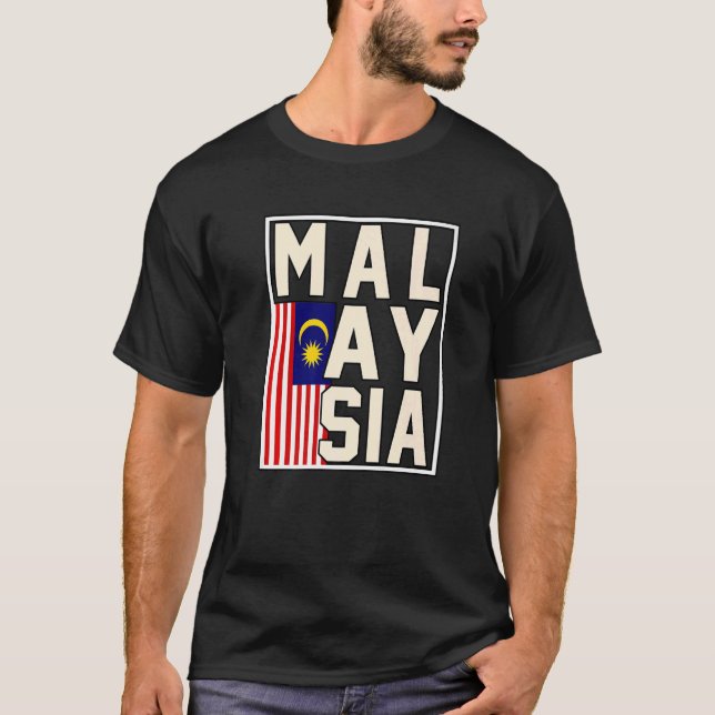 Malaysia Flag   T Shirt (Framsida)