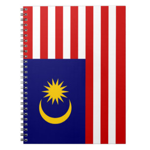 Malaysia flagga anteckningsbok