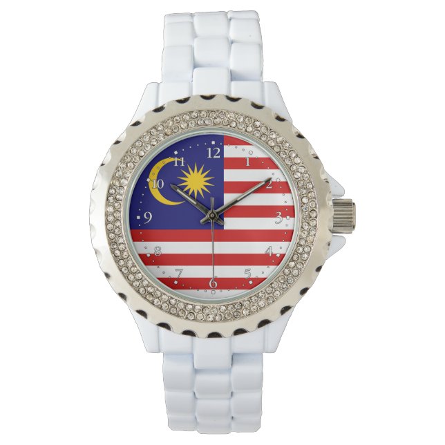 Malaysia Flagga Armbandsur (Framsida)