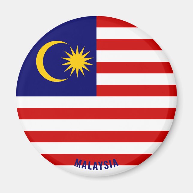 Malaysia Flagga Charming Patriotic Magnet (Framsidan)