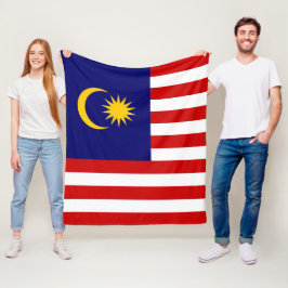Malaysia flagga fleecefilt