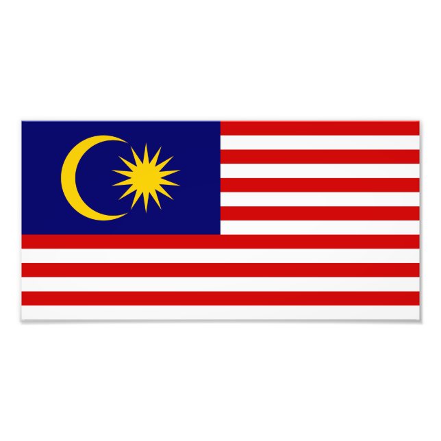 Malaysia Flagga Fototryck (Framsidan)