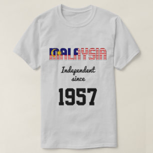 Malaysia Flagga Independence Firande T Shirt