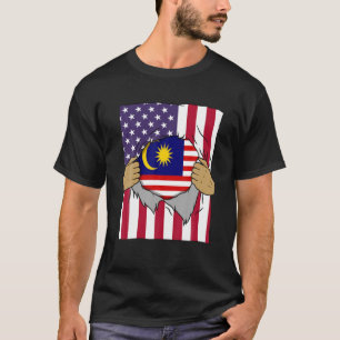 Malaysia Flagga Inside Me Home Pride Malaysian Ame T Shirt