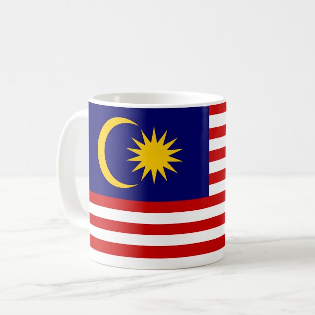 Malaysia Flagga Kaffemugg (Framsida vänster)