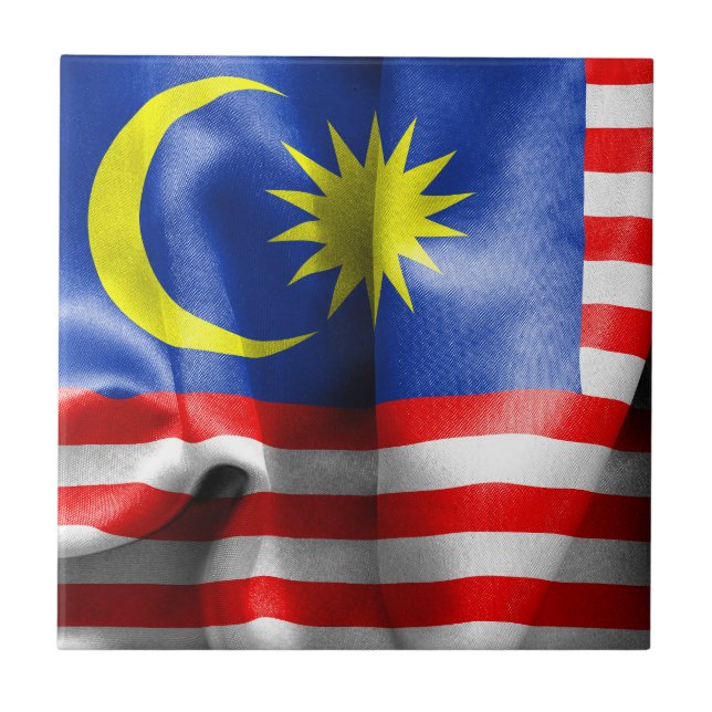 Malaysia Flagga Kakelplatta (Framsidan)