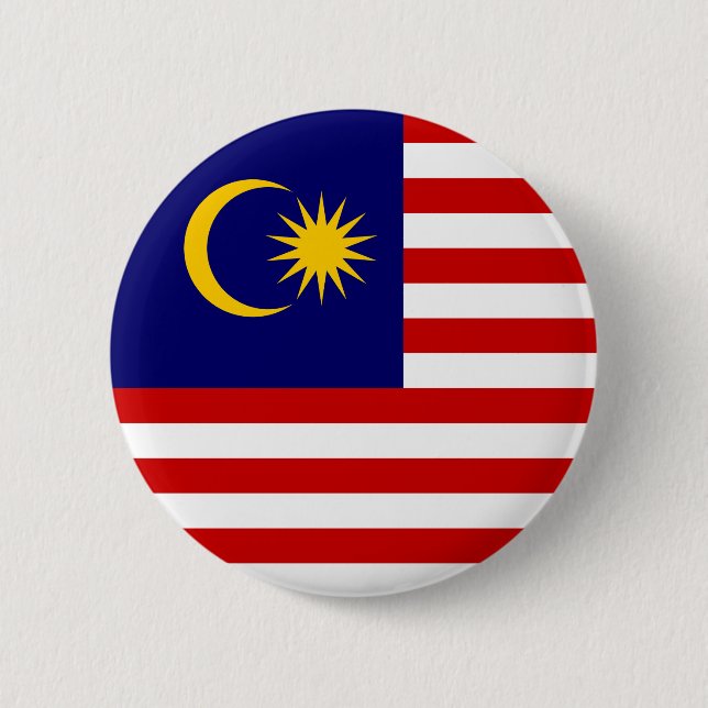 Malaysia Flagga Knapp (Framsida)