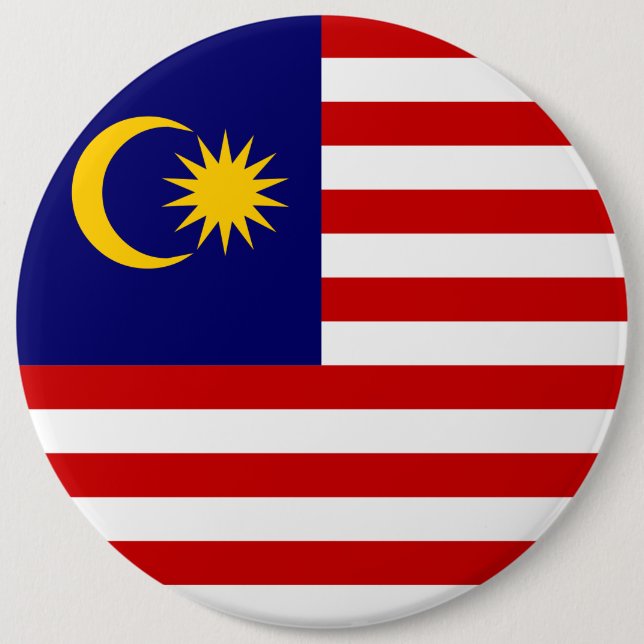 Malaysia Flagga Knapp (Framsida)