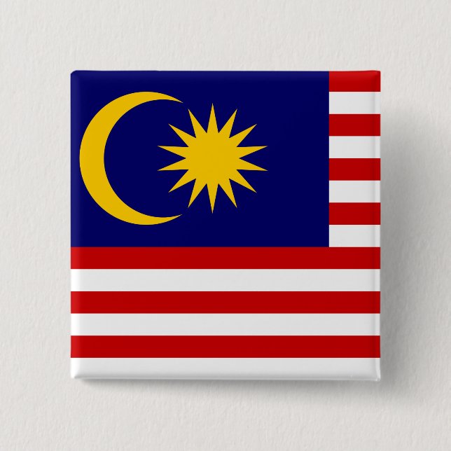 Malaysia Flagga Knapp (Framsida)
