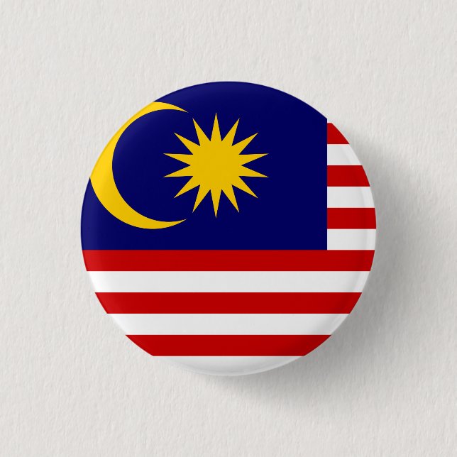 Malaysia Flagga Knapp (Framsida)