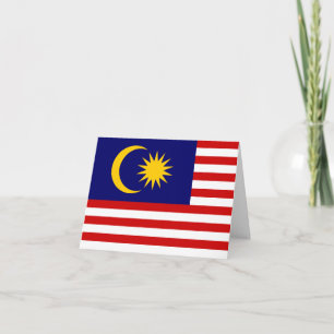 Malaysia Flagga Kort