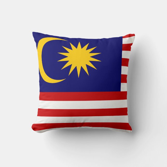 Malaysia Flagga Kudde (Framsida)