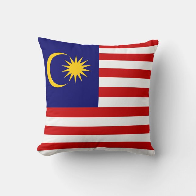 Malaysia Flagga Kudde (Framsida)