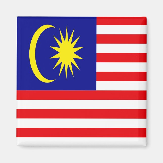 Malaysia flagga magnet (Framsidan)