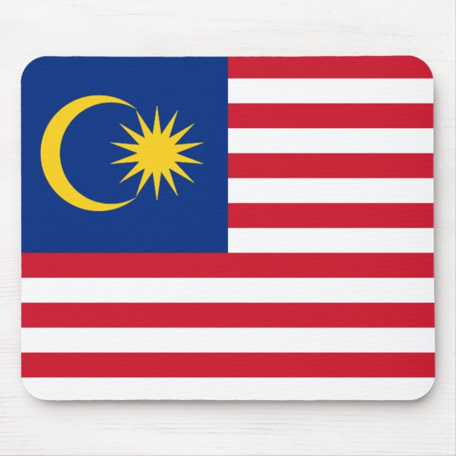Malaysia Flagga Mousepad Musmatta (Framsidan)