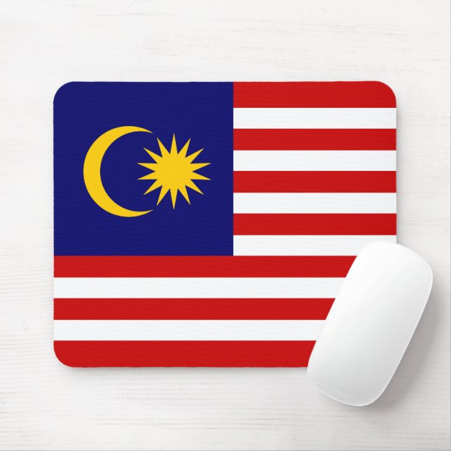 Malaysia flagga musmatta (Med mus)