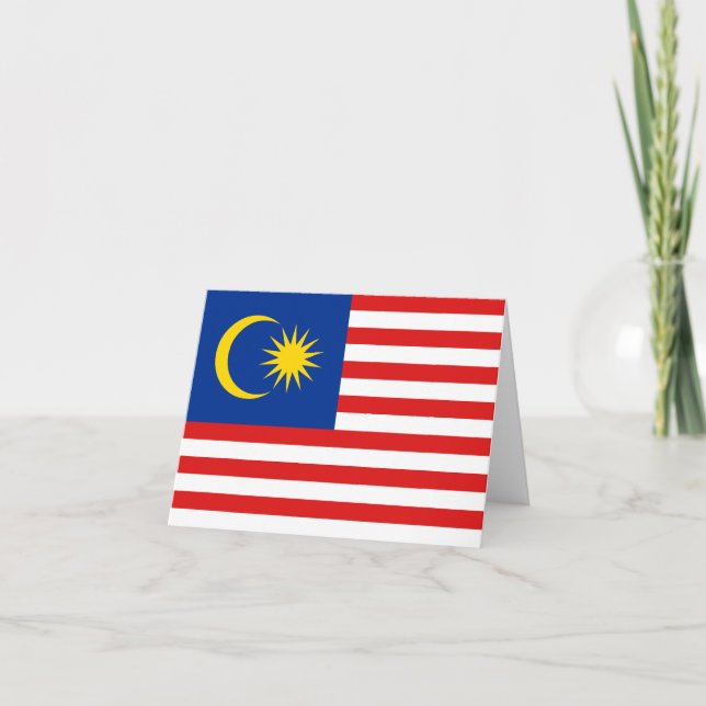 Malaysia Flagga Notecard Kort (Framsida)