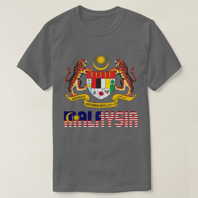 Malaysia Flagga och Jacka av Arm Patriotic T Shirt (Design framsida)