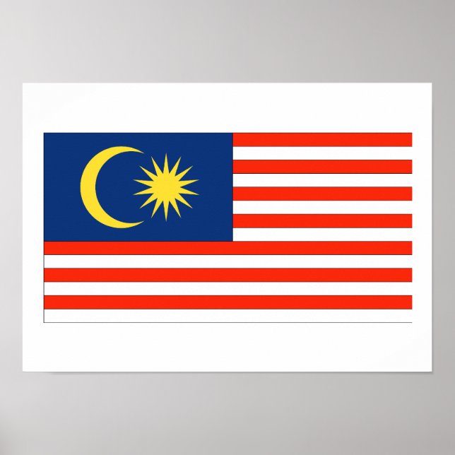 Malaysia Flagga Poster (Framsidan)