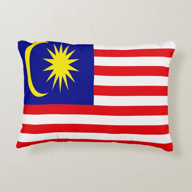 Malaysia flagga prydnadskudde (Baksidan)