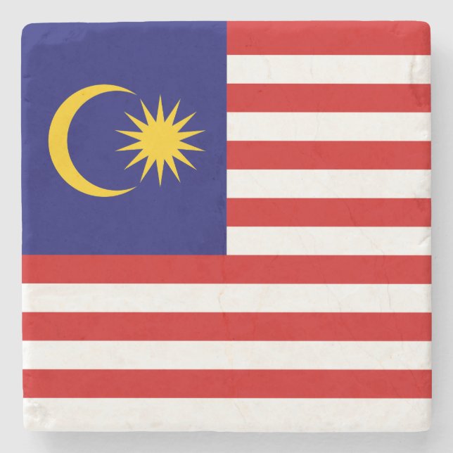 Malaysia Flagga Stenunderlägg (Framsidan)