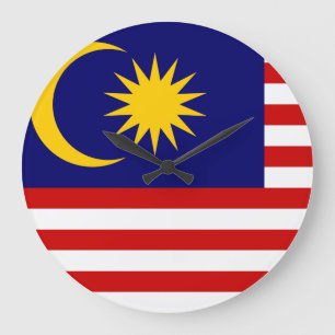 Malaysia flagga stor klocka