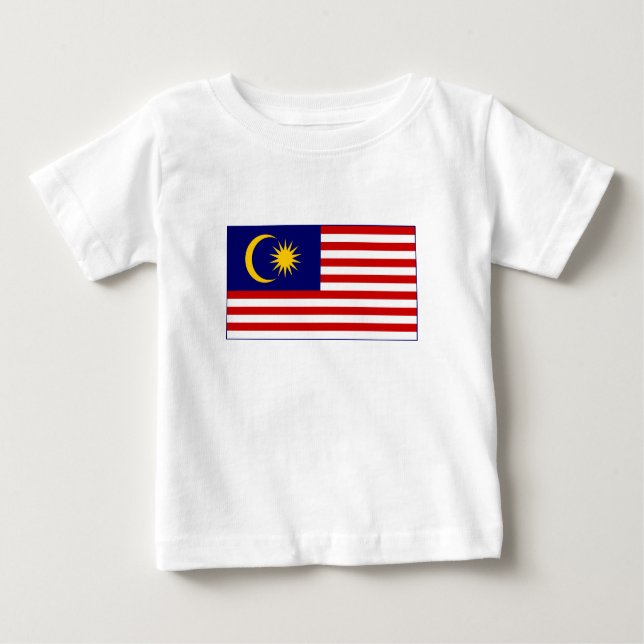 Malaysia Flagga T Shirt (Framsida)
