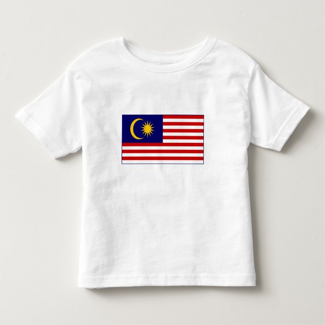 Malaysia Flagga T Shirt (Framsida)