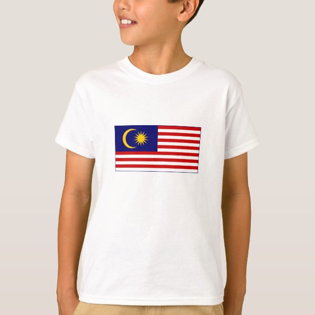 Malaysia Flagga T Shirt (Framsida)