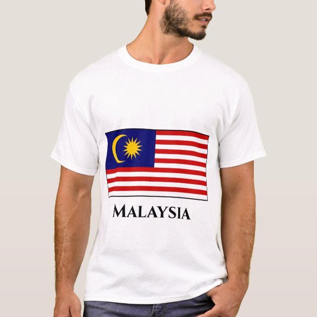 Malaysia Flagga T-Shirt (Framsida)