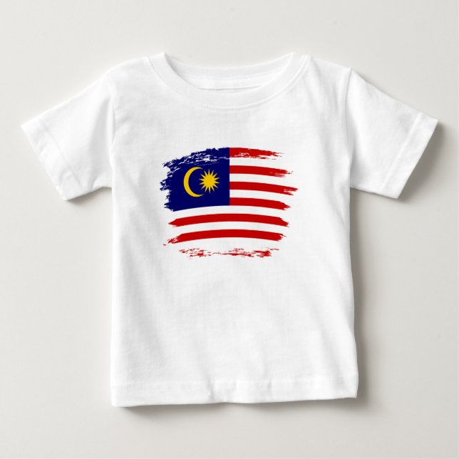 Malaysia flagga t shirt (Framsida)